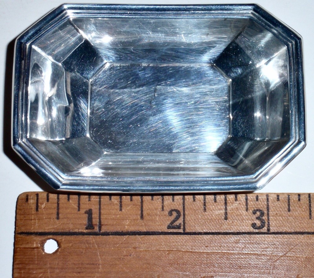 Vintage Goham Sterling Silver Rectangular Nut Dish