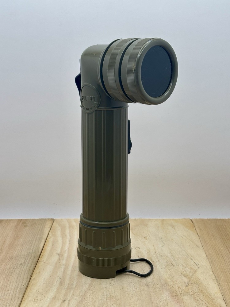 Fulton Angled Head Flashlight MX-991/U Military Issue Light With Filters