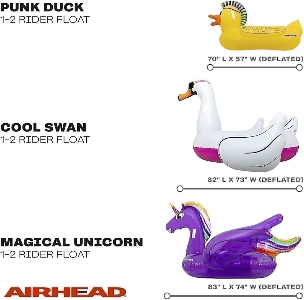 Airhead Inflatable Pool Float | Purple Unicorn Pool Float
