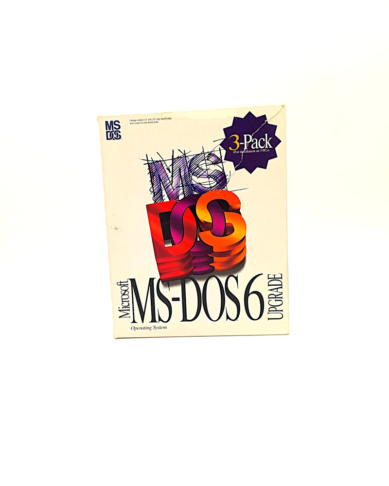 Microsoft MS-DOS 6.0 Operating System Upgrade Original Box and Docs  No Disks