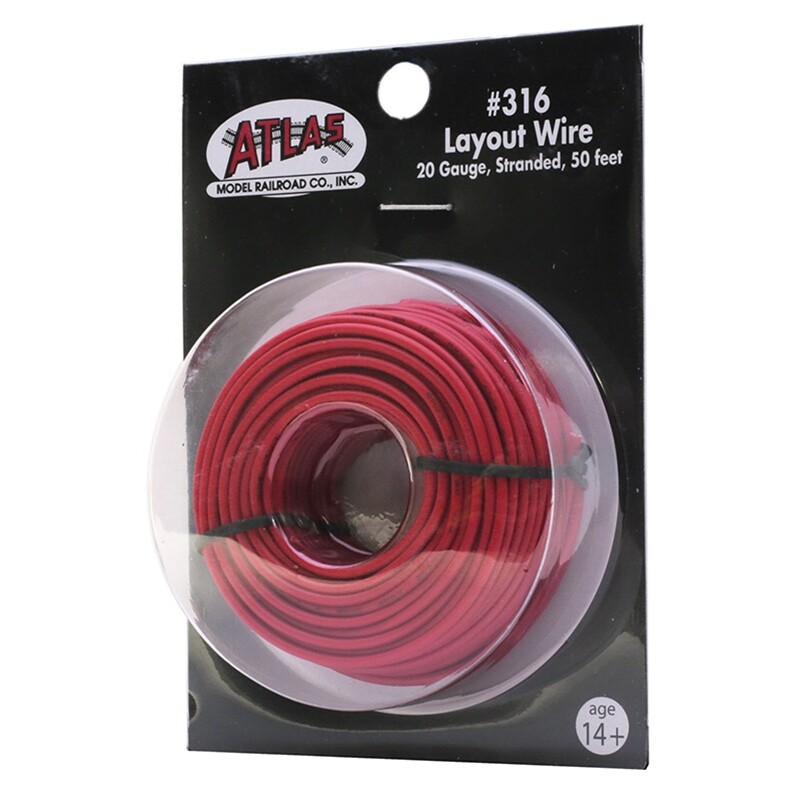 Atlas 316 Layout Wire- Red 50'