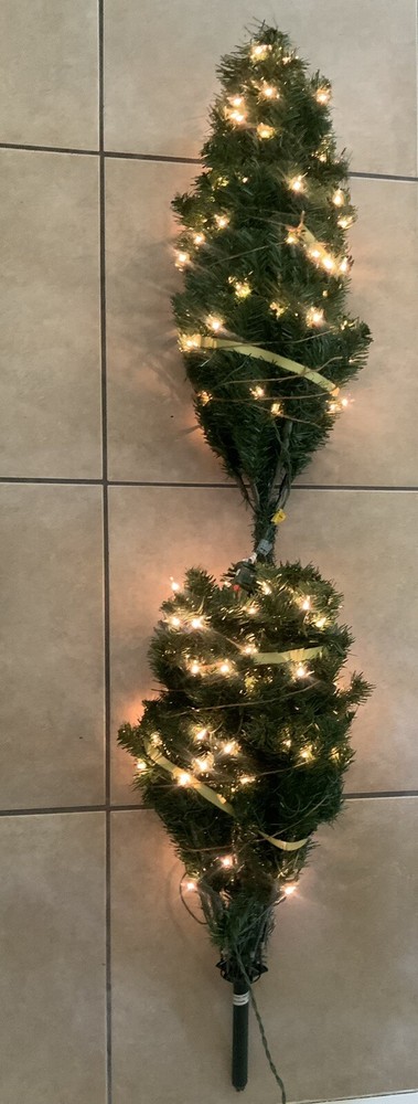 Pre-lit Artificial Christmas Tree 4.5 Ft White Lights, National Tree Co