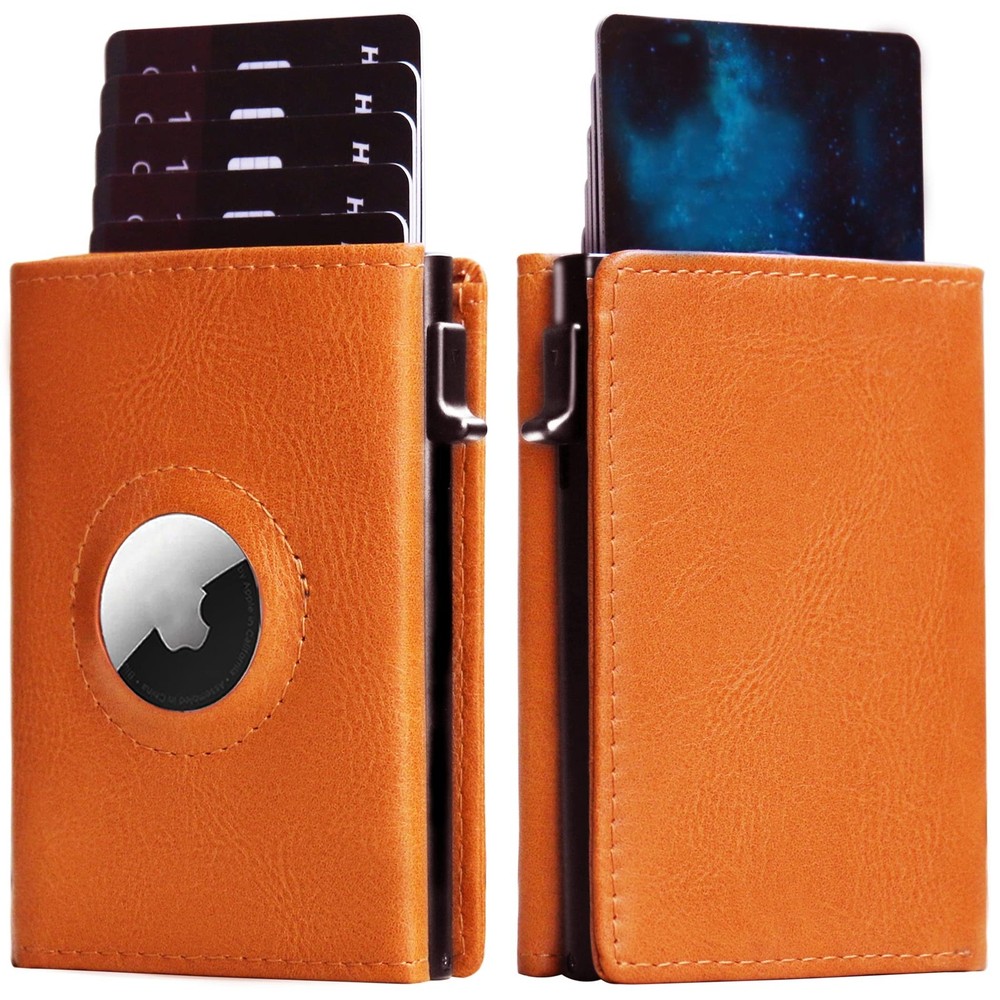 Airtag Wallet for Men with RFID Blocking - Smart Leather Wallet with Auto Eje...