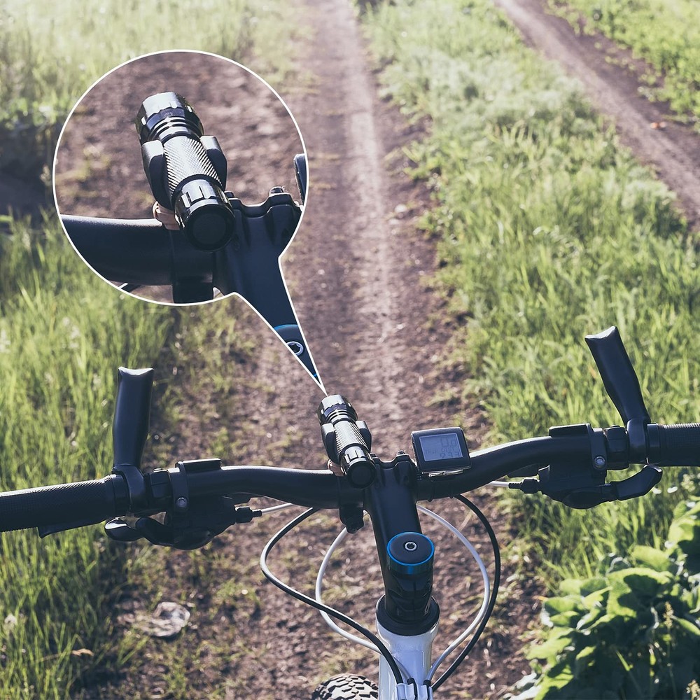 Jetec 4 Pieces Flashlight Mounting Brackets with Screws Versatile Clip Black