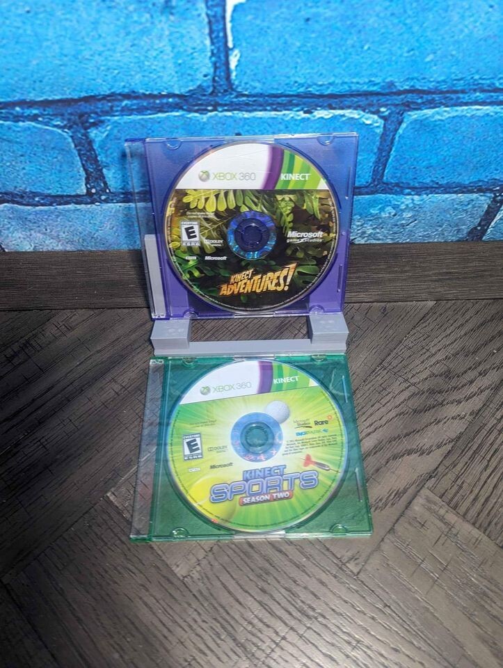 Microsoft Xbox 360 Kinect Motion Sensor Camera Bar - Model 1473 with 5 Games