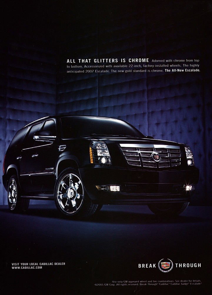 2006 Cadillac Escalade "All That Glitters" Original Color Ad