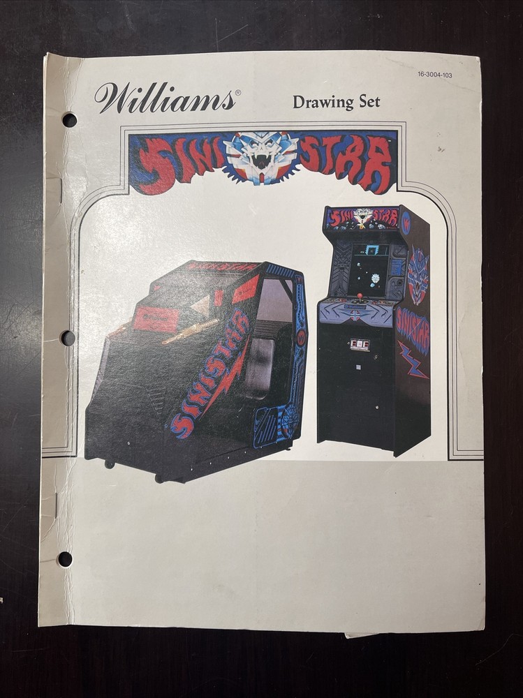 Williams Sinistar Drawing Set Original