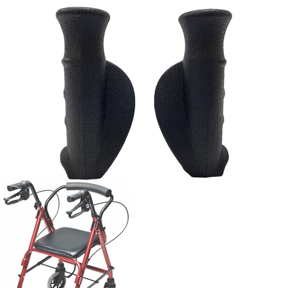 Rollator Hand Grip for Rolling Walker Replacement - 7/8" (20mm) ID, Black-A