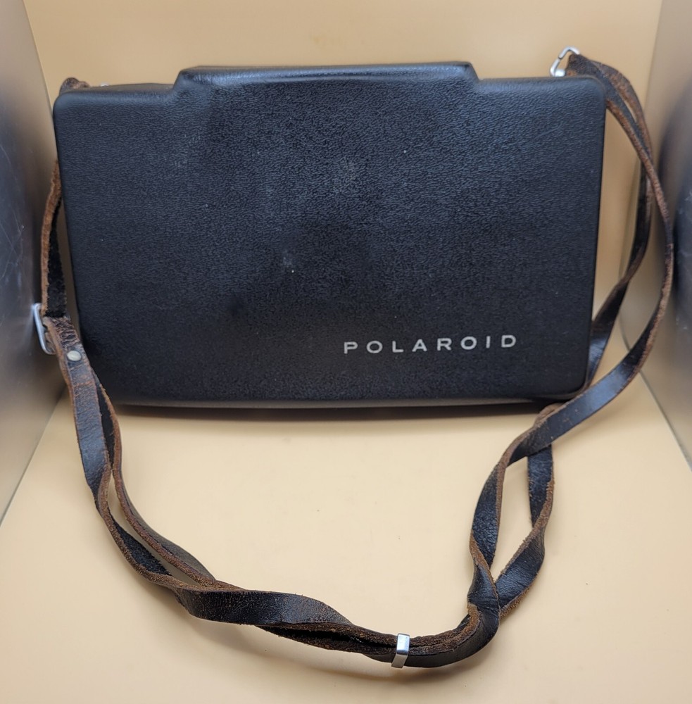 Vintage Polaroid Automatic 100 Land Camera w/Flash & Carrying Strap *UNTESTED*📸