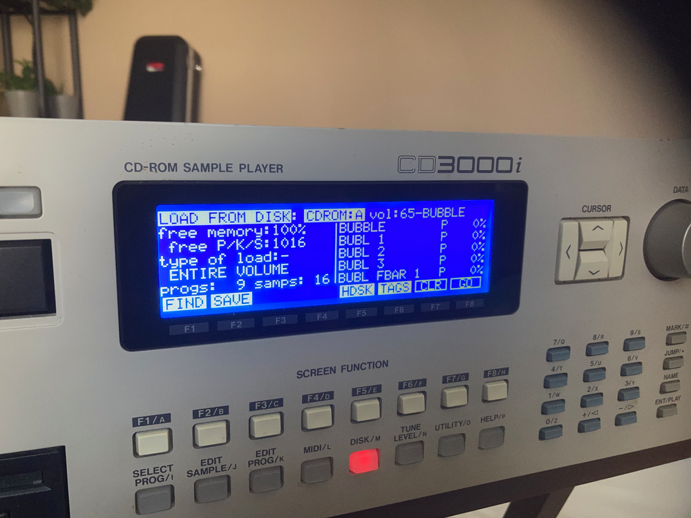 Akai CD3000i Sampler NEW DISPLAY SCSI, WORKING CD
