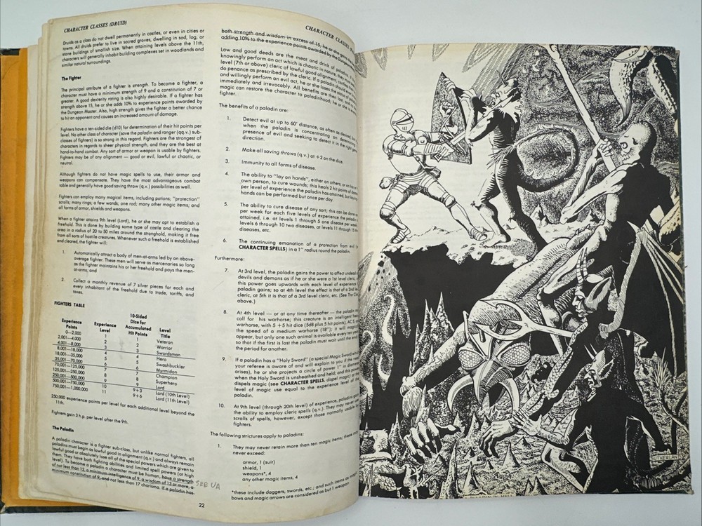1978 2nd Print Advanced Dungeons & Dragons Dungeon Masters Guide Players Handbk