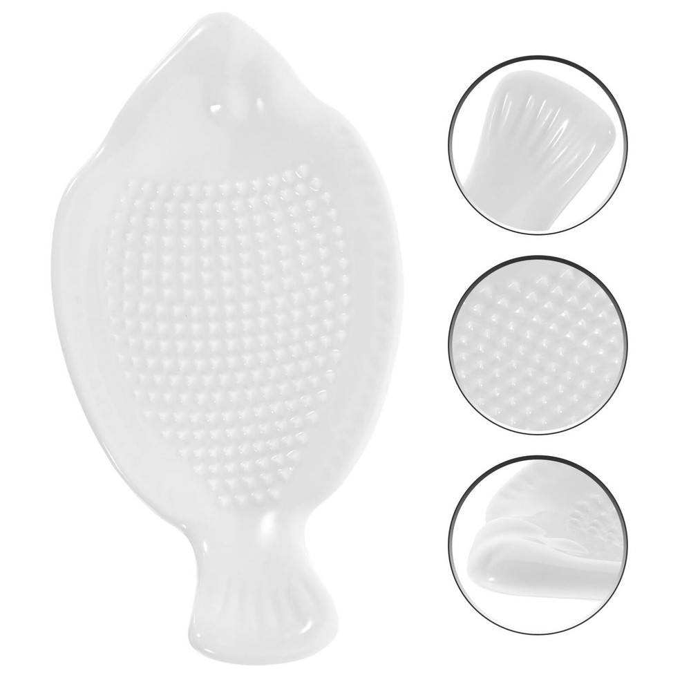 Ceramic Ginger Grater Plate Multi-Function Garlic Grater Kitchen Gadget Grind...