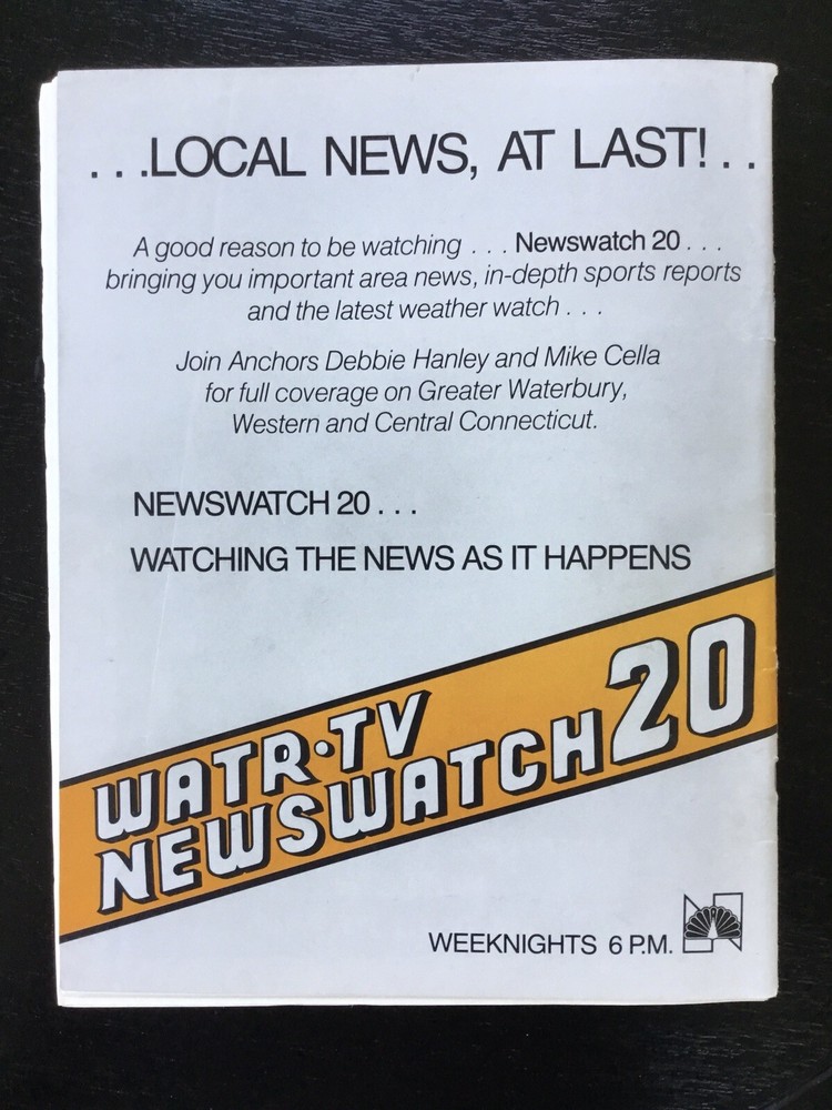 1981 Waterbury Reds Souvenir Program Vs Bristol Red Sox