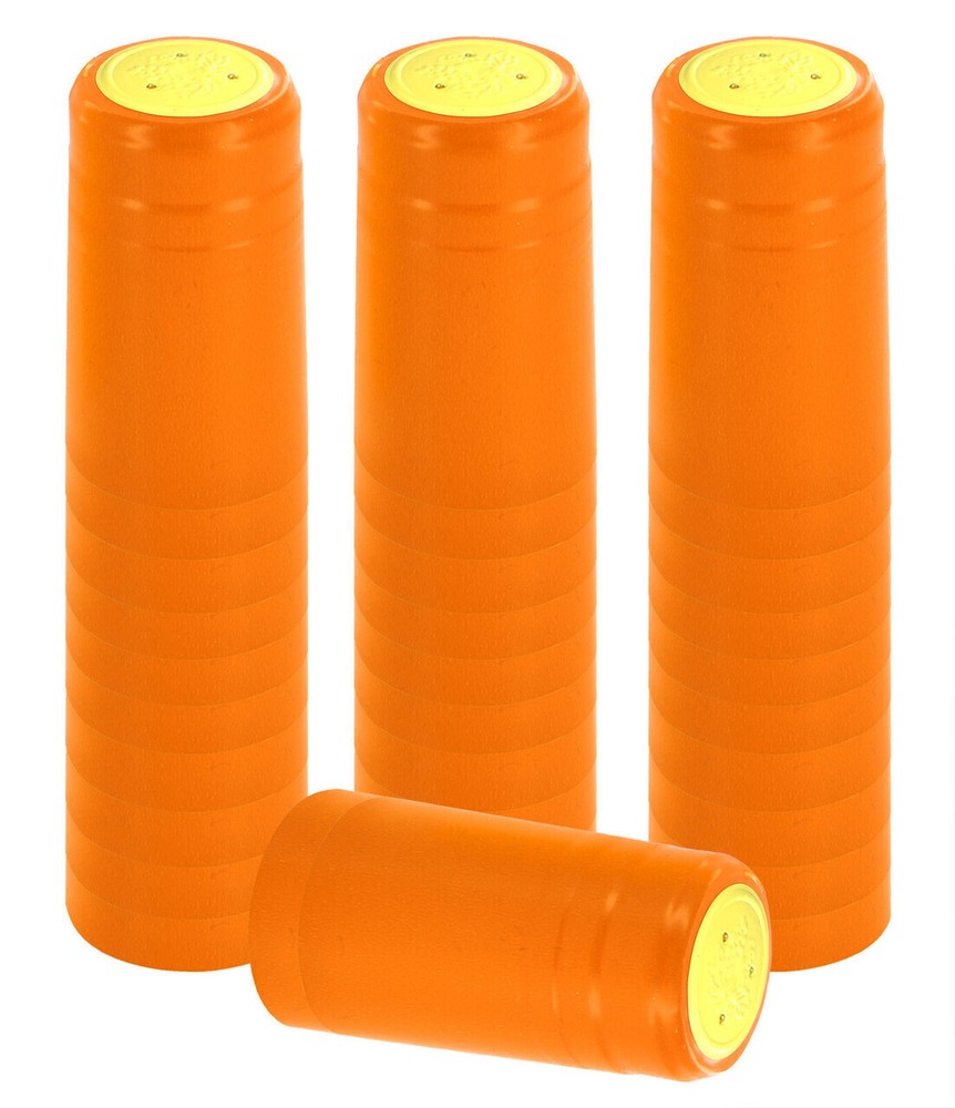 ORANGE PVC SHRINK CAPSULES 30 Pack