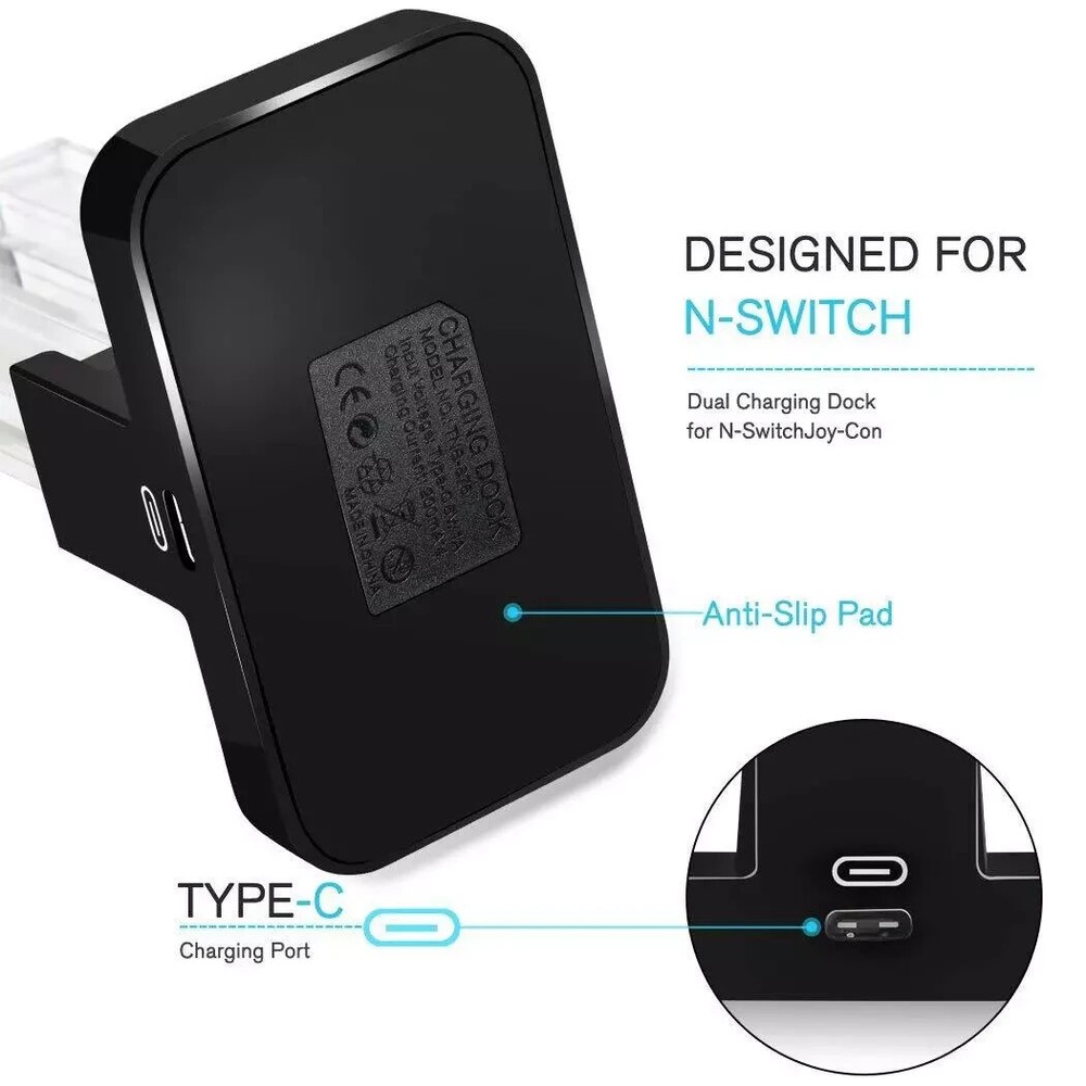 New Switch Controller Charger for Nintendo Switch Joy-Cons Charging Dock Station