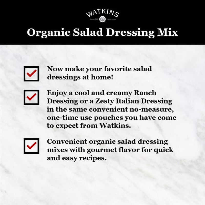 Organic Ranch Salad Dressing Mix, 0.85 Oz. Packets, 12-Pack