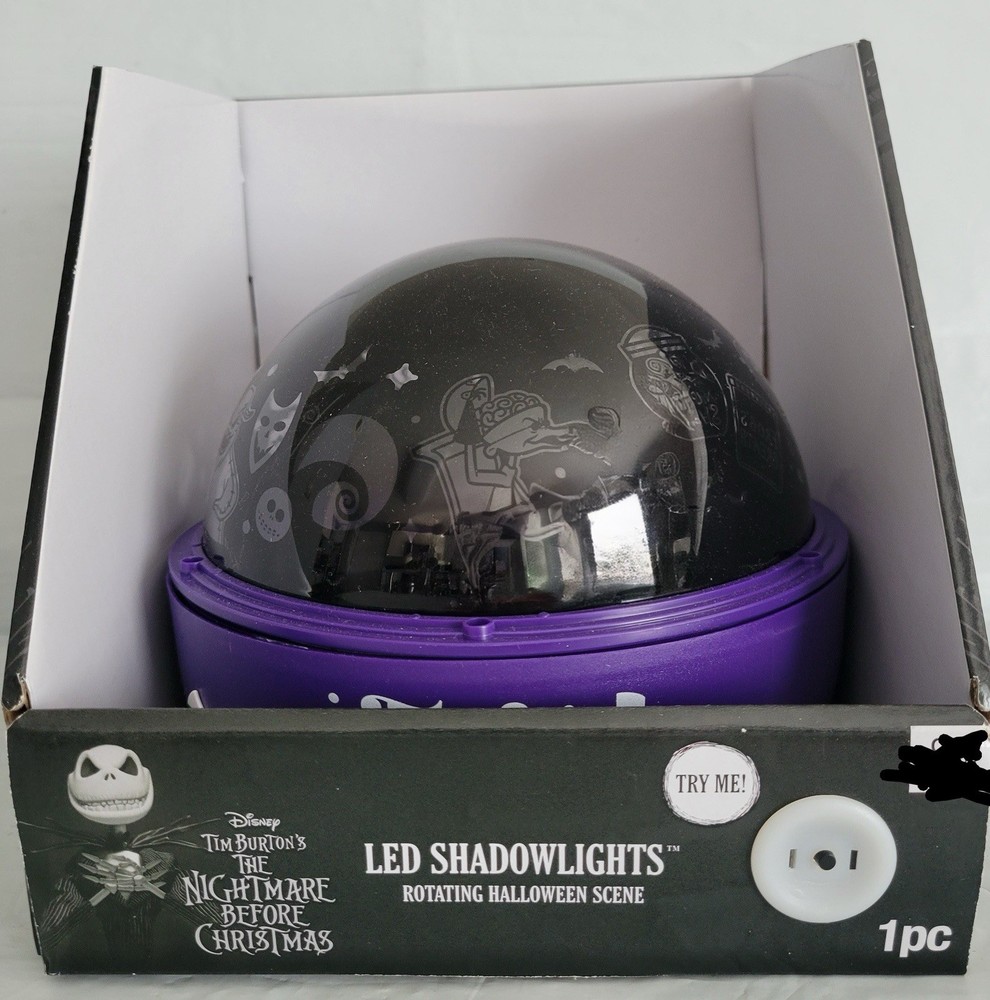 Nightmare Before Christmas Jack Dome Projector Tabletop Led Shadow Lights Purple