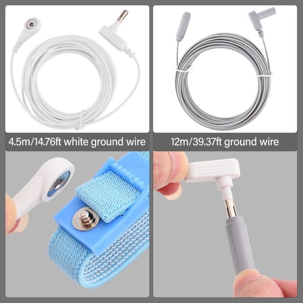 Grounding Rod with 39ft Wire Set for Earthing Mat Sheet Pillowcase Blanket