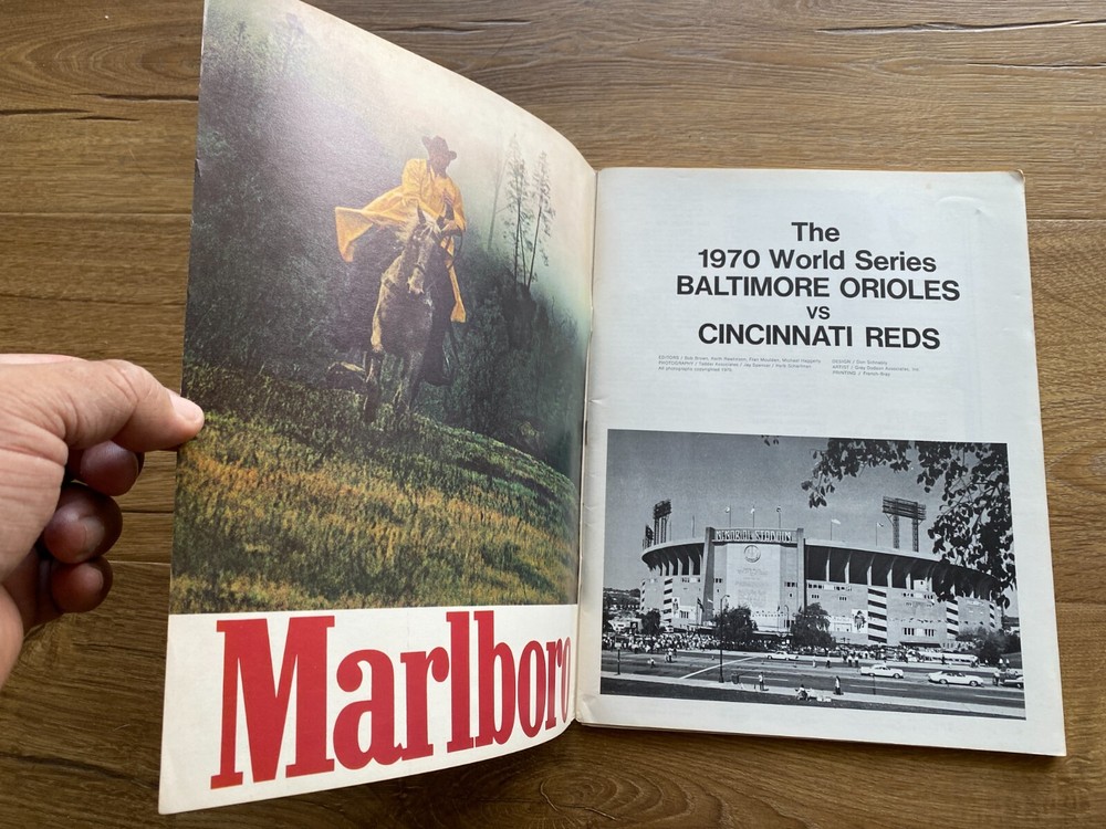 1970 Cincinnati Reds at Baltimore Orioles World Series Baseball Program Unmarked