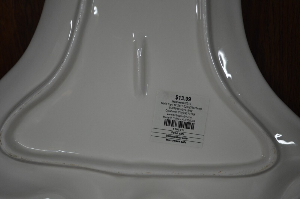 Halloween 2019 Hobby Lobby Ghost Platter Plate White
