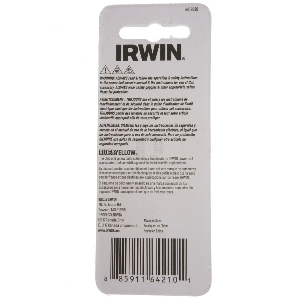 Irwin IWAF21TS202 T20 Tamper Proof Security Insert Bit Tips, 1" Length, 2 Pack