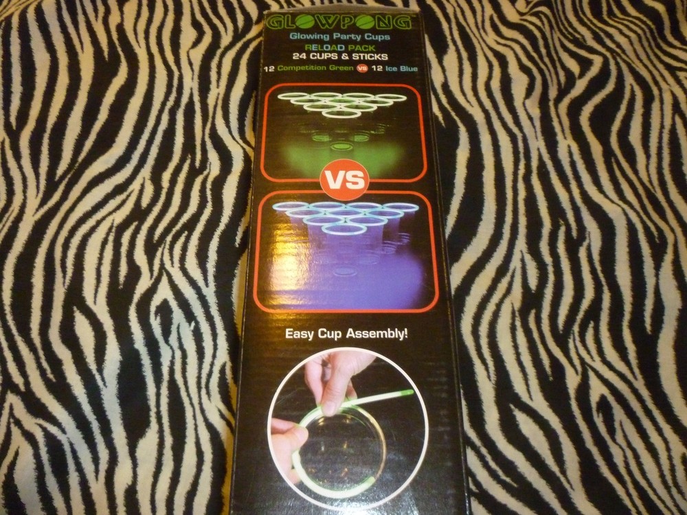Glow Pong Glowing Party Cups - NEW Open Box