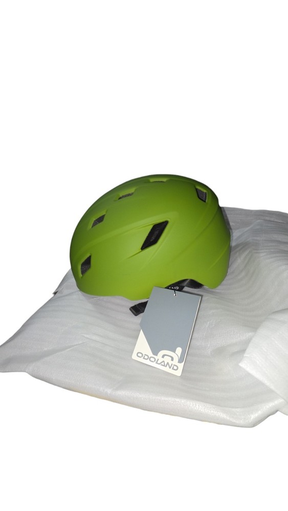 Odoland Ski Helmet and Goggles Set, Snowboard Sledding Green Medium Open Box