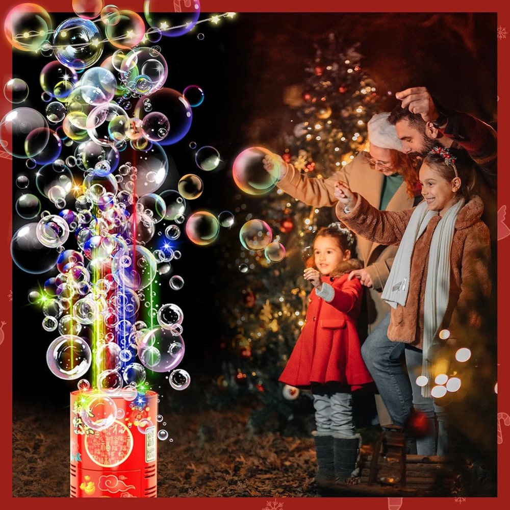 Compact Bubble Machine with Colorful LED Lights - Ultimate Party Experience