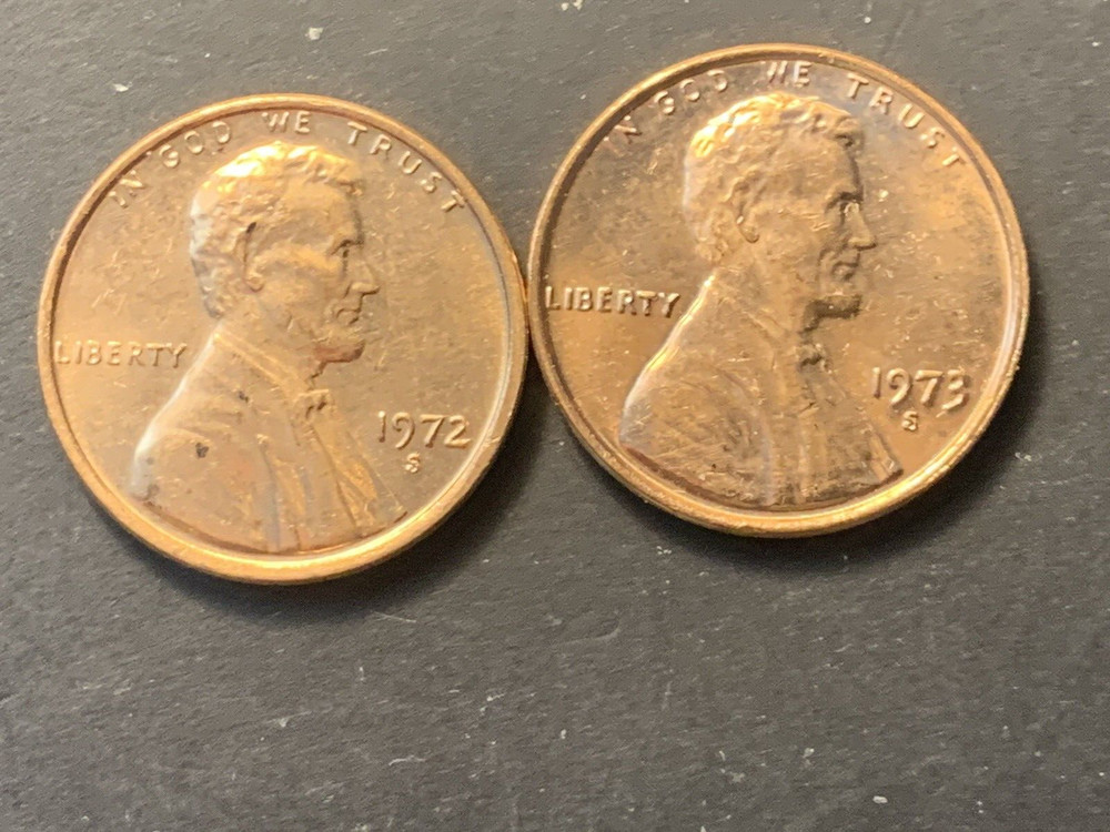1972-S & 1973-S Lincoln Cent UNC
