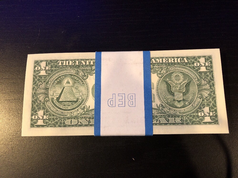 2003 2003A One Dollar ($1) Bill Uncirculated Consecutive Sequential BEP Wrap