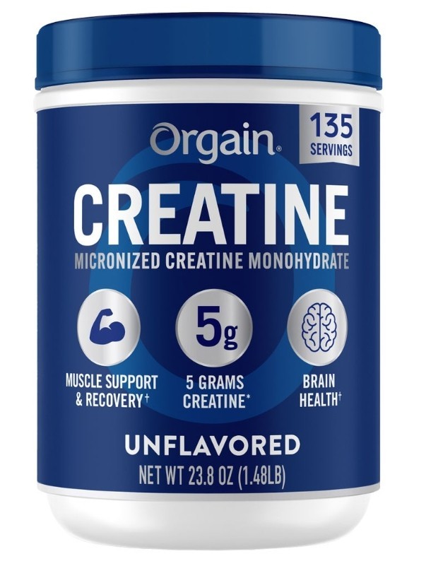 Orgain Micronized Creatine Monohydrate Powder Unflavored Vegan 1.48 lbs