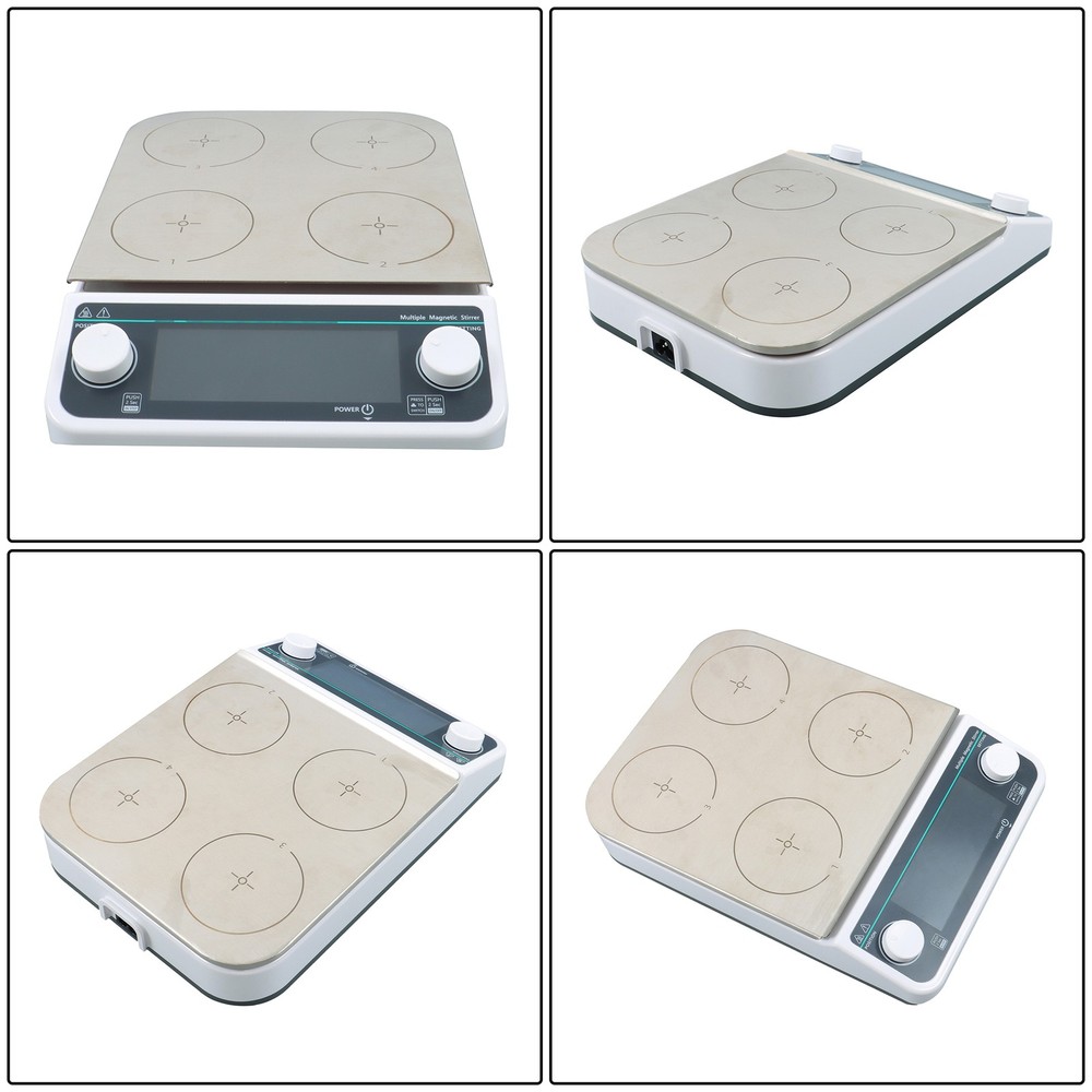 Multiple Magnetic Stirrer with Heating Function 4 Position Max Capacity 4*500ml