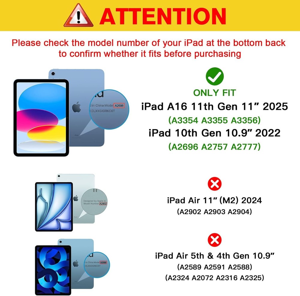 ProCase 2 Pcs Screen Protector for iPad A16 2025 11th Generation 11 Inch/iPad 10