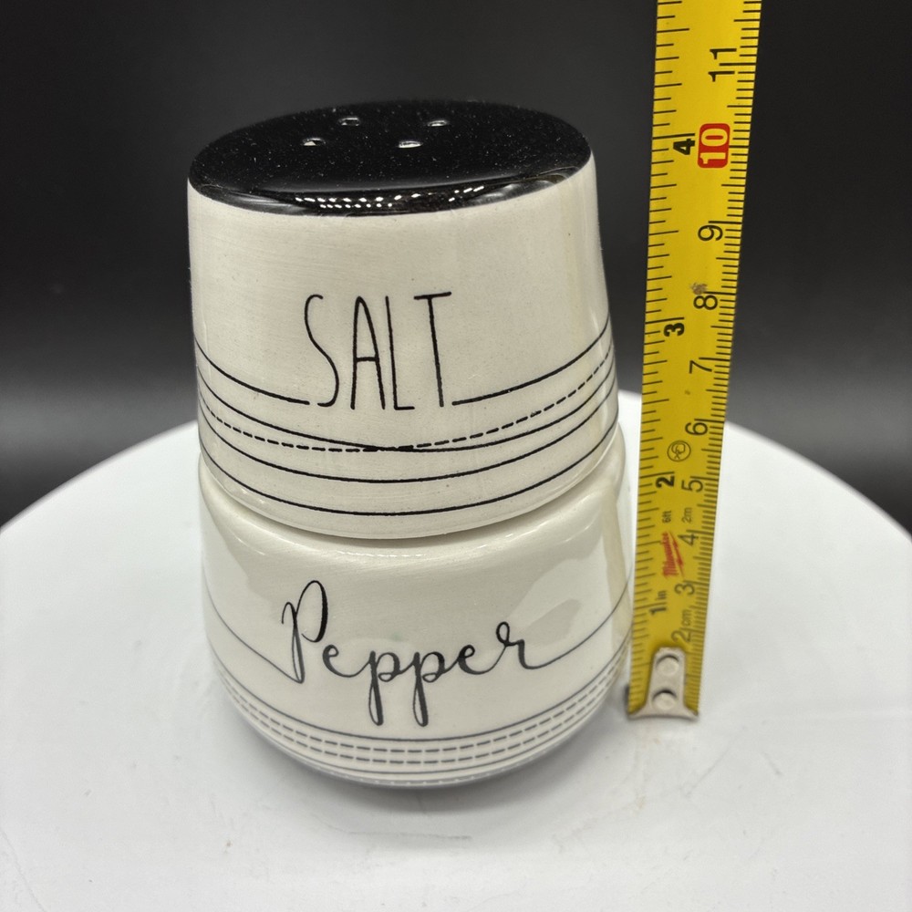 Young’s Stackable Salt and Pepper Cellar Ceramic Container Artisan White