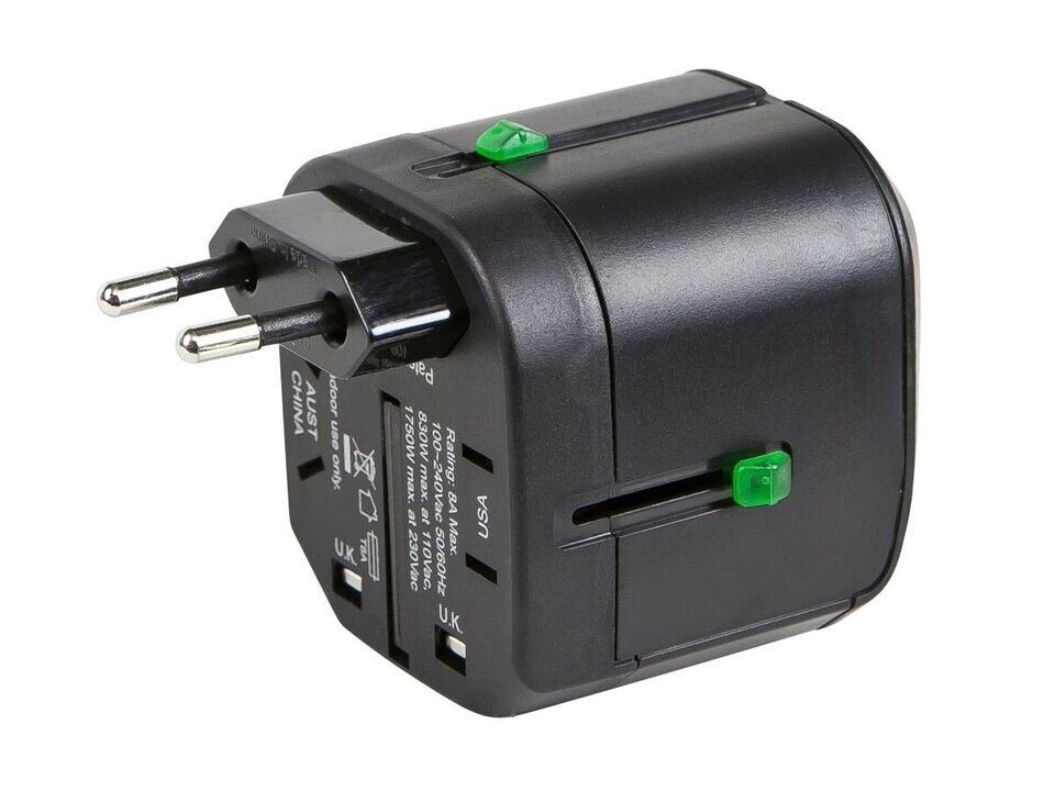 Compact Cube Universal Travel Adapter Monoprice  - Black NEW SEALED