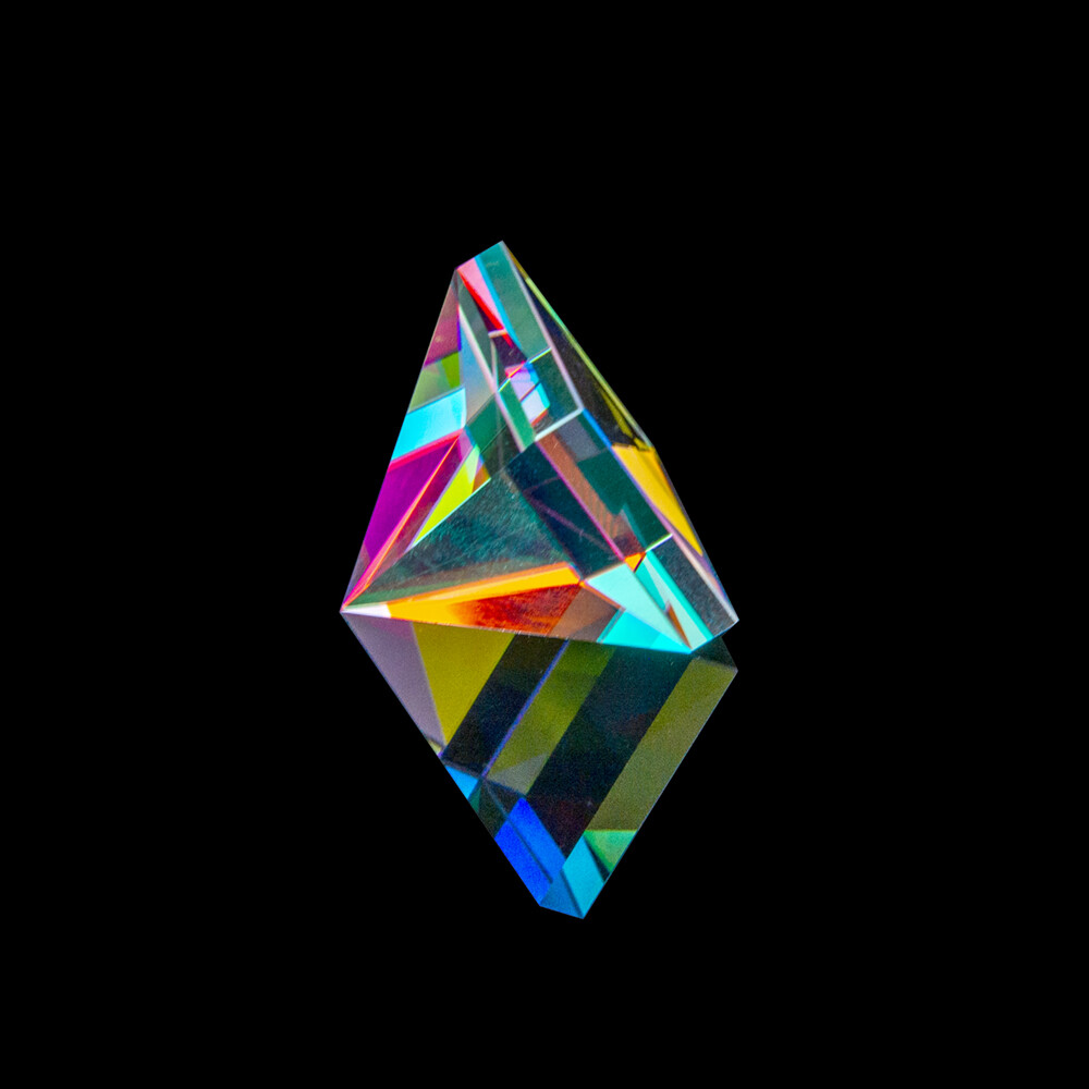 Rainbow Optical Glass Crystal Pyramid Prism Cube Prism for Decorative Education