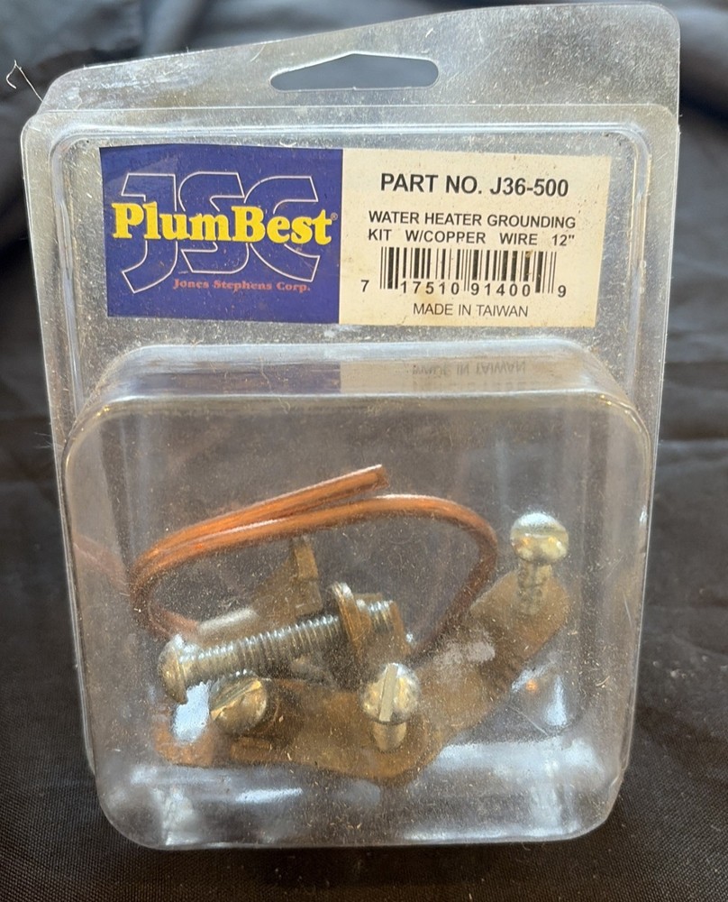 Jones Stephens J36-500 WATER HEATER GROUNDING KIT 12” Copper Wire