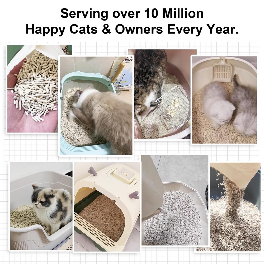 FUKUMARU Mixed Tofu Cat Litter, Strong Clumping Cat Litters, Effective Oder Cont