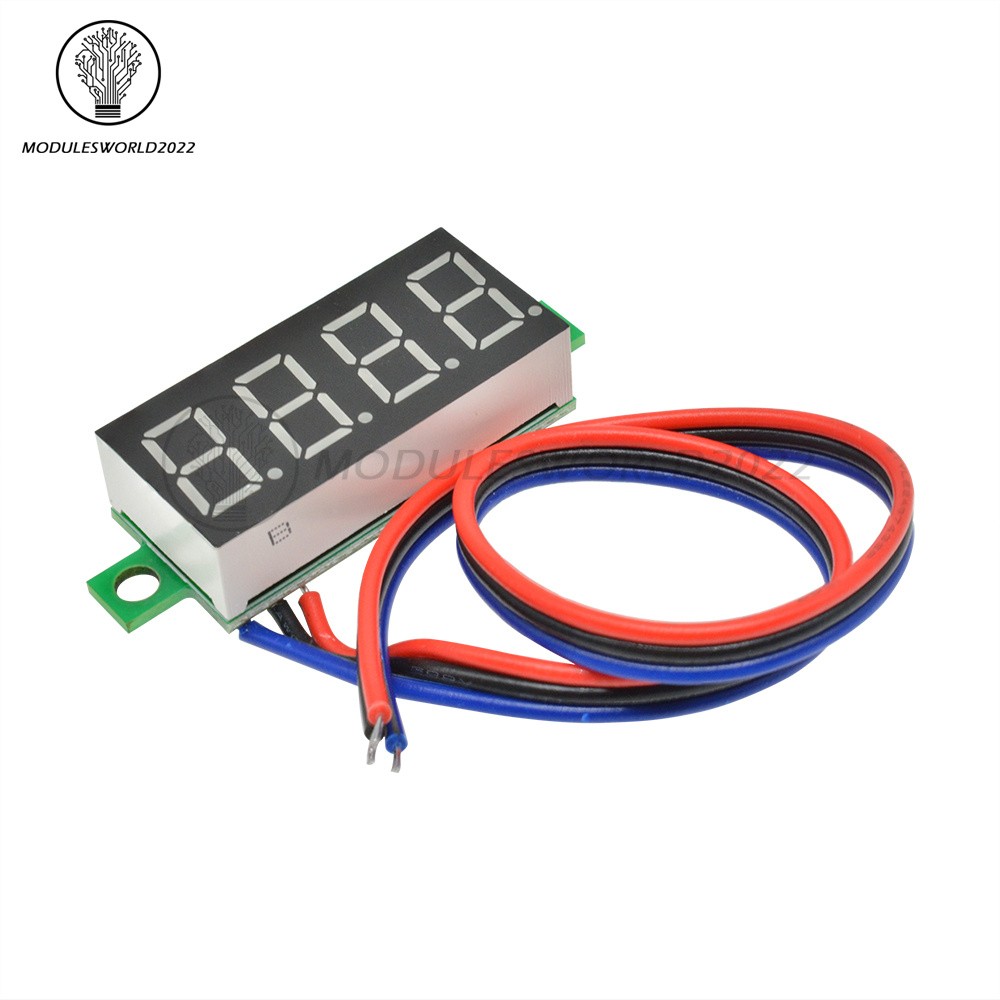 DC 0-100V 0.36 " 4-Digit Digital Voltmeter LED Voltage Tester Panel Meter 3-Wire