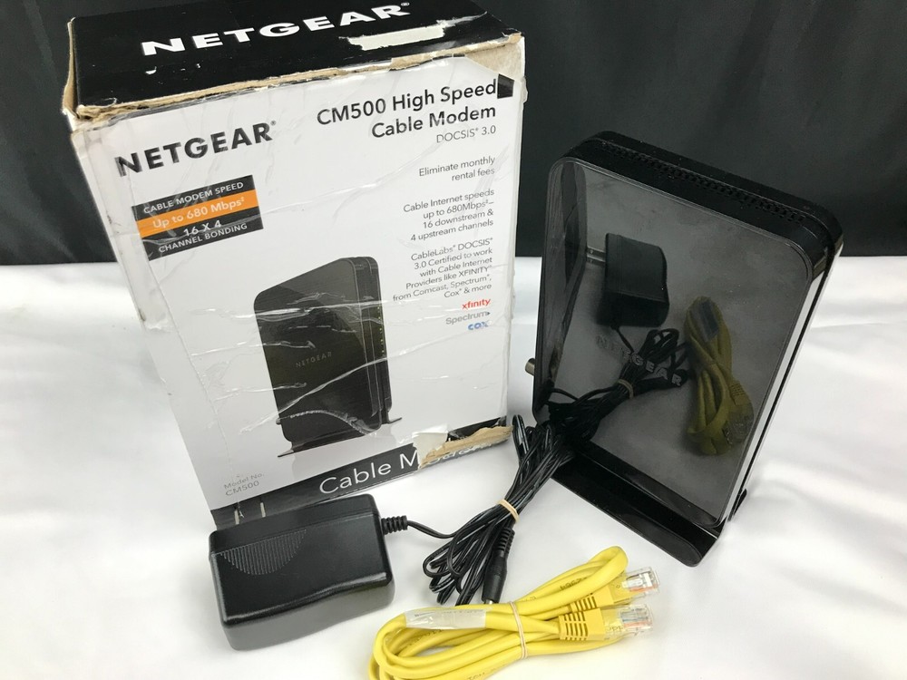 NETGEAR CM500 Cable Modem - 680 Mbps - Black