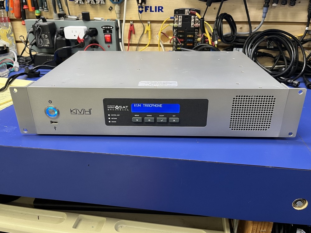KVH tracphone V11 IP Includes Below Decks Unit and Mounting Hardware, Working