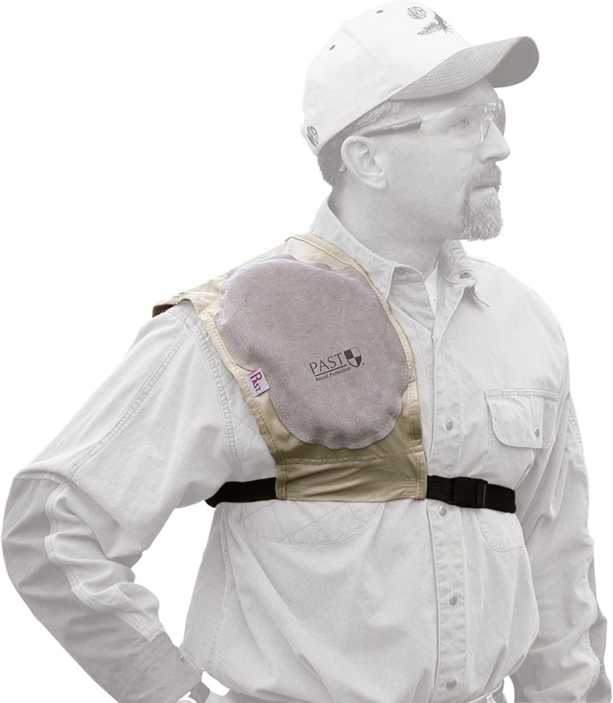 Durable Tan Recoil Shield - Adjustable Fit for Professional Shooting Comfort