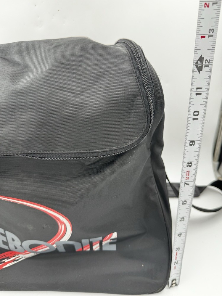 Ebonite Basic Single Tote Bowling Ball Bag Black w/Shoulder Strap & Shoe Pocket