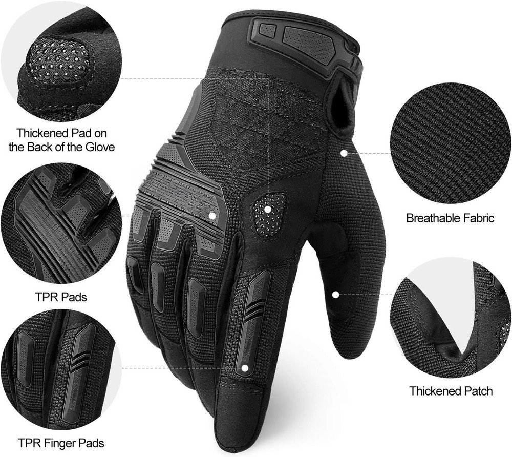 Mountain bike gloves, touchscreen-enabled design
