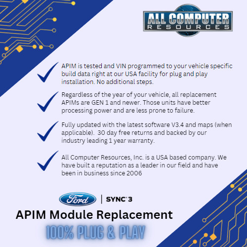 FORD SYNC 3 APIM VIN PROGRAMMED latest Sync 3.4 software With NAVIGATION - OEM