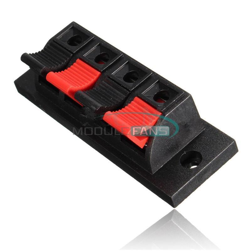 5PCS 4 Way Terminal Speaker Socket Connector Board Push Audio Stereo