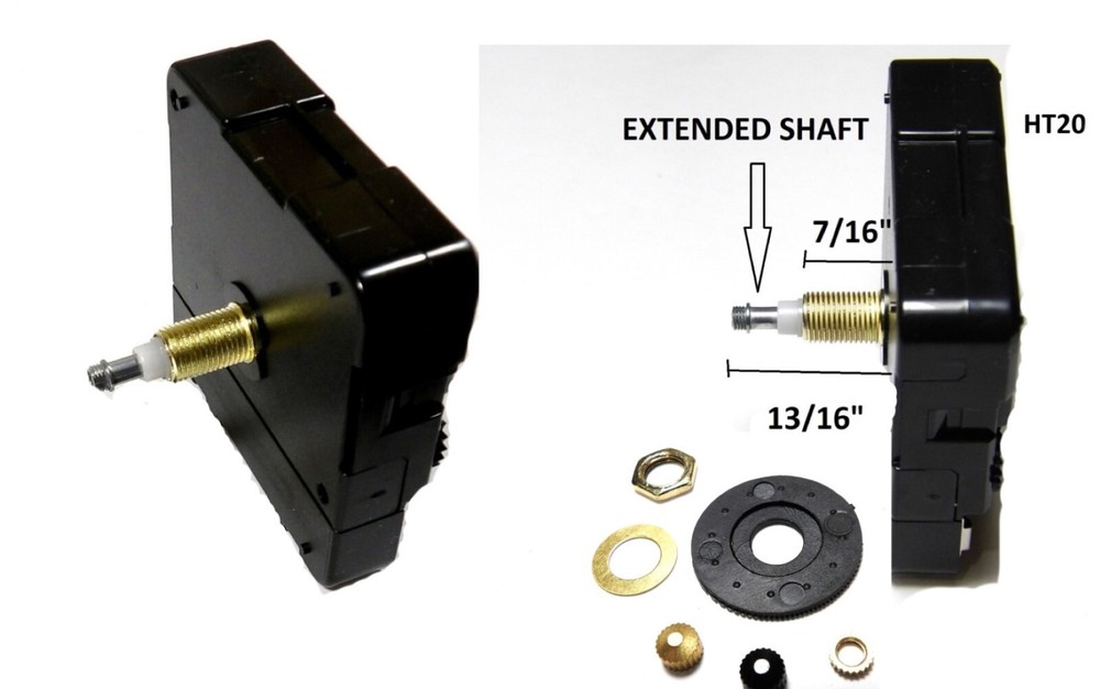 High Torque Clock Movement (Silent) with 8" Large Spaded Hands #34 - Wall Mount