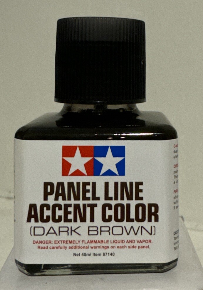 Tamiya Panel Line Accent Color 87140, Dark Brown