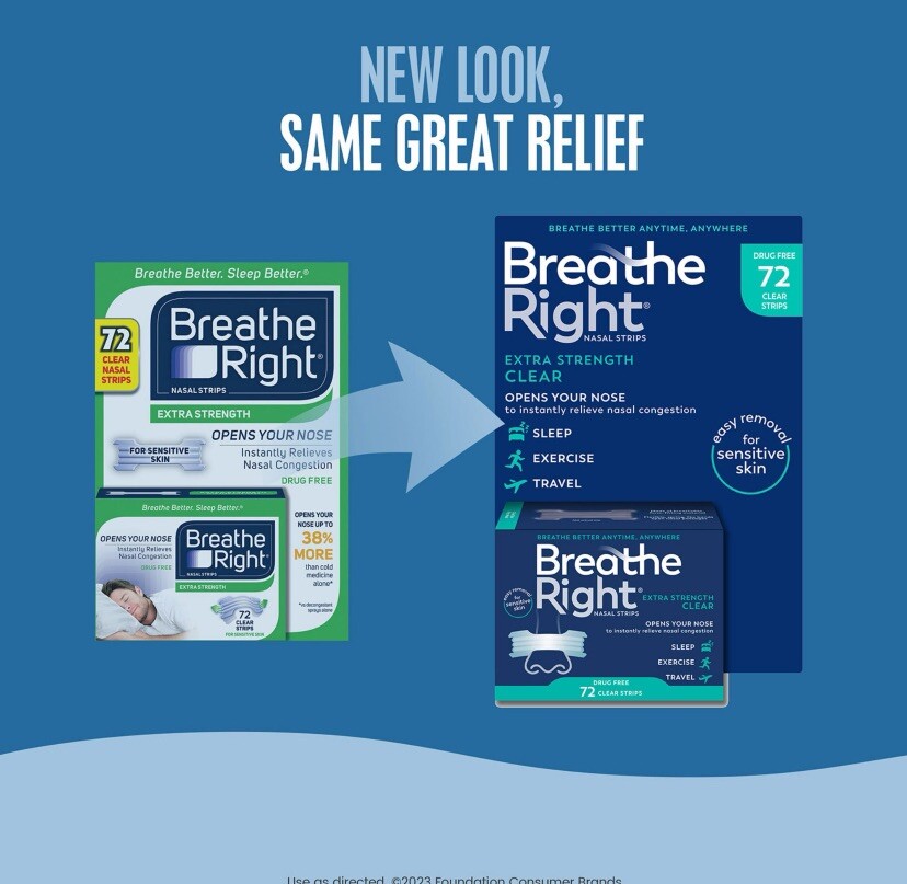 Breathe Right Extra Strength Nasal Strips 72 TAN Strips NEW