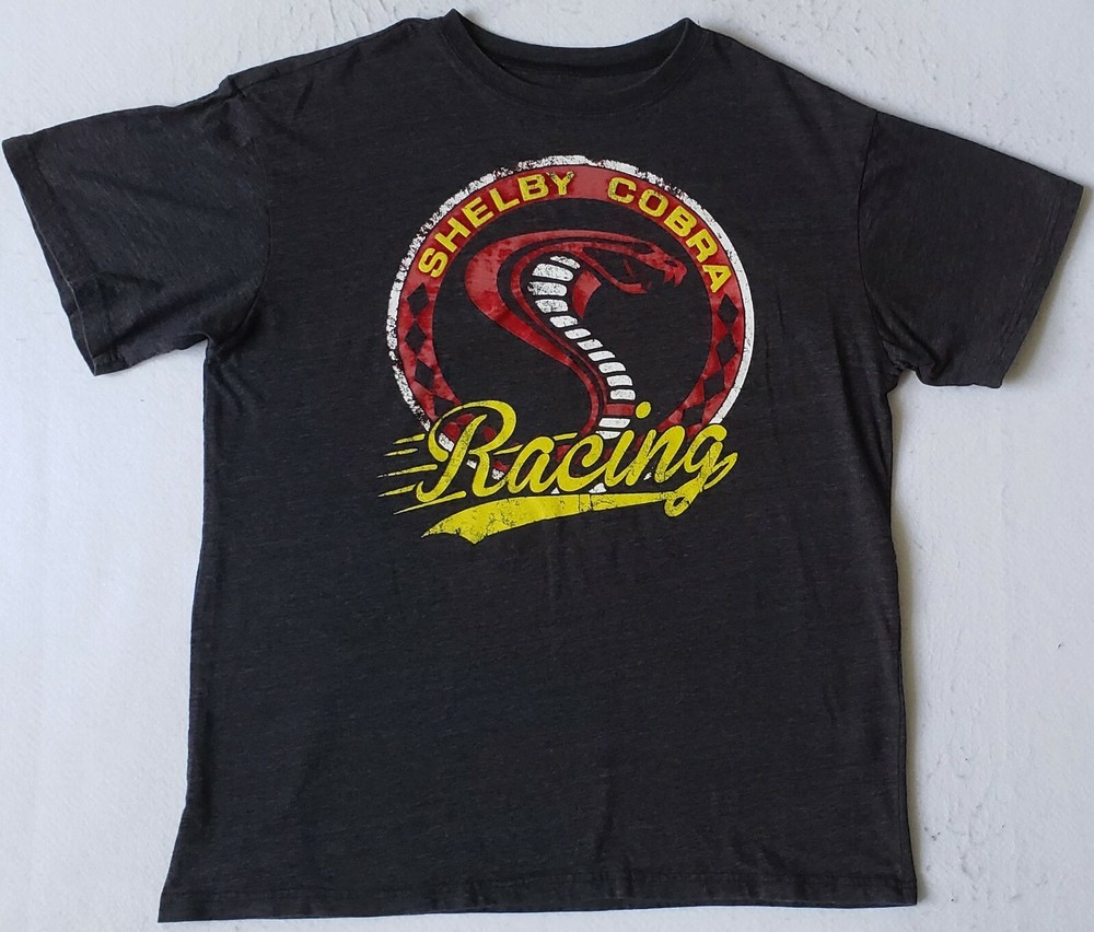 SHELBY COBRA RACING Size Large Dark Gray T-Shirt